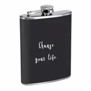 Change Your Life Em1 Flask 8oz Stainless Steel Hip Drinking Whiskey