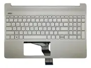 Genuine HP 15S-EQ 15S-FQ Palmrest Cover Keyboard US International M17184-B31