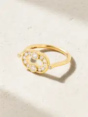 [Viltier] Viltier - Magnetic 18-karat Gold Diamond Ring - 50 50 Gold