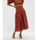 Aere Button Detail Top (size 8) And Maxi Skirt (size 10) Set 100% Linen Rrp $230