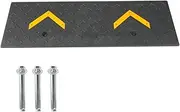Heavy Duty Rubber Curb Ramp 5 Ton Capacity Non-Slip Threshold Ramp Beveled Edges, Cable Channel, Natural Rubber for Wheelchairs, Vehicles & Doorways 100x30x10cm