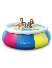 Swimming Pool EVAJOY 10ft ×30in Above Ground Pool Easy Set Blow Up Pool Kiddi...