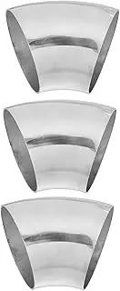 uxcell 3pcs OD 3 Inch 45 Degree Mandrel Bend Elbow SS304 Stainless Steel Bend Tube Exhaust Elbow Pipe for Car Arc Length 100mm Silver Tone
