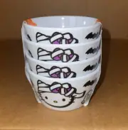 Hello Kitty Halloween Mummy Melamine Tidbit Snack Dessert Bowls 4 Count NEW