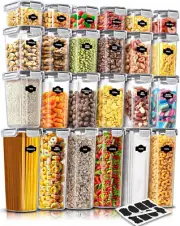 Airtight Food Storage Containers With Lids 24 Pack - Pantry Organizers and - Or