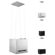 Hanging Island Range Hood Kitchen Extractor Hood LCD Stainless Steel vidaXL