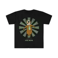 在飛比找蝦皮購物優惠-Yogi Bear 復古日本男式緊身短袖T恤休閒百搭 個性 