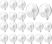 Window Suction Cups with Hooks | Clear Reusable Suction Hooks,Home Organization for Desk Toilet Doors RV Kitchen Car Camping Tile Bathroom Outdoor Home