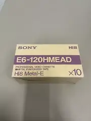 Sony E6-120HMEAD Hi8 Camcorder Cassette Metal Evaporated 120 Minute x10