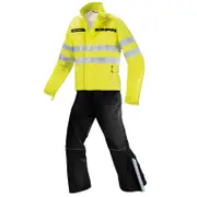 Spidi H2 Life Rain Two Piece Suit, black-yellow, Size S for Men Black Yellow