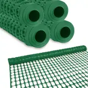 BISupply 4x500 ft Green Temporary Plastic Fencing for Garden and Work Sites