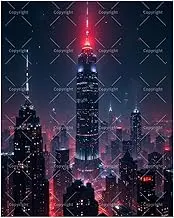 TAOPAOLAB Sci-Fi Paint by Numbers Kit for Adults - DIY Cyberpunk Cityscape at Night Painting on Canvas 16x20In, Acrylic Paint Set, Suitable for Beginners, Futuristic Art for Home Decoration or Gifts