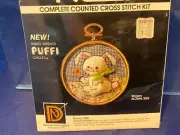 Designs For the Needle Counted Cross Stitch Craft Kit NIP Puffi Bunny Circlet