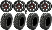 KS135 Grenade Black 15" Wheels 30" Crawler XR Tires Polaris RZR XP 1000 / PRO XP