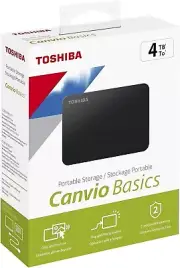 Toshiba 4TB Canvio Ready – 2.5 inch Portable External Hard Drive with SuperSpeed