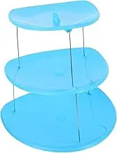 Veemoon Cake Stand Tray Dessert Table Stands Cake Stand for Party Pedestal Cake Stand Cake Display Thanksgiving Stand Display Risers Perfume Stand Desserts Holder Plastic Blue
