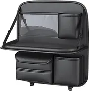 Car Seat Back Organizer Foldable Car Document Holder Tablet Holder(Black)