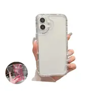 ANYMOB iPhone Case White Transparent Plain Stylish And Durable Hybrid Cover