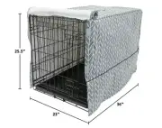 Vibrant Life Crate Cover 36" Pet Dog Cat Carrier Kennel Gray