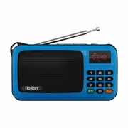 W405 Portable Mini FM Radio Speaker Music Player TF Card for PC iPod Phone with LED Display blue