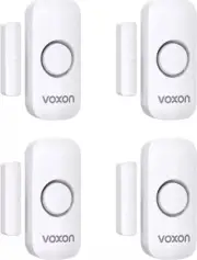 VOXON Wireless Magnetic Door and Window Alarm Sensor 4 Pack 2 Modes Window Door