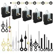 5 Pcs Clock Movement Mechanism Parts Silence Quartz Diy Wall Clock With 7 Different Pairs Clock Hand