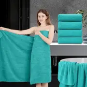 4 Piece Bath Towel Oversized Bath Sheet 4 Piece Bath Sheet 35"x70" Aqua Teal