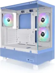 View 270 plus TG ARGB Hydrangea Blue Mid Tower E-ATX Case; 3X120Mm ARGB Fans Inc