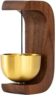 Unistarinn Shopkeepers Bell for Door Opening - Door Bell Chime for Business Entry, Easy Install with Double-Sided Tape Doorbell, Compact Wood Style Bass Cute Reminder for Home and Shop