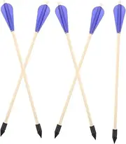 BESPORTBLE Lightweight Portable Arrows Toy Set 5pcs Wooden Arrows for Tossing Game for Outdoor Activities