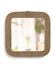 [RAYELL] Jute Wall Hanging Mirror 37cm in Natural