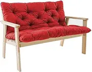 Cushion Thickened Backrest Bench Cushion with Back Support Pad for Garden Swing, Hammock, Outdoor Sofa, Seat Cushion for 2 and 3 Seater, Replacement for Wooden Chairs, Pallets