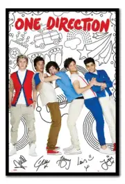 ONE DIRECTION POSTER FRAMED-1D MUSIC MEMORABILIA