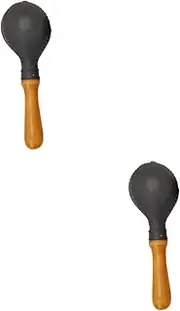 ａ aternee 2Pcs Wooden Maracas Musical Instrument with Clear Sound DIY Wood Hand Percussion Shakers Rattles for Birthday Party Favors