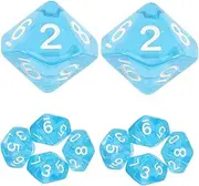 Toyvian 20pcs Transparent Polyhedral Dice Sided Irregular Dice for Classroom Tabletop Games and Math Education Fun Acrylic Gaming