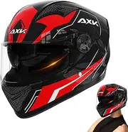 Double Visor Motorcycle Hat, Double Visor Motorcycle Headwear | Full Face Road Bike Headwear with Double Visor | Bicycle Hat for Adults, Men and Women for Motorcycles