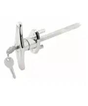 Zinc Die Cast Chrome Locking T Handle Garage Door - Camper RV Replacement