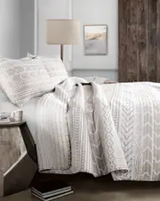 Lush Decor Fashions 3pc Hygge Geo Quilt Set