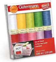 Gutermann Sew-All Polyester Thread Set 10 Spools-Pastels -734014-1