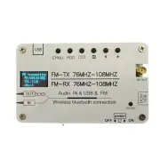 Multi-function FM Transmitter Receiver Bluetooth AUX USB Audio 76MHz-108MHz Built-in Rechargeable Battery Portable Radio