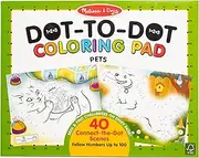 Melissa and Doug - 123 Dot-to-Dot Coloring Pad - Pets