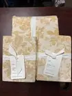 NEW Pottery Barn 3PC SORREL TOILE Duvet Full Queen & 2 Euro Shams Harvest Gold