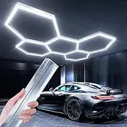 Hexagon LED Garage Light, 25 Pack 200W 30000LM 6500K Aluminum Alloy Hexagon Led Lights for Garage, Basement, Warehouse, Auto Beauty Shop, Car Detailing Shop etc