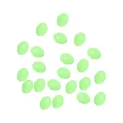 200Pcs 7x5mm Dia Oval Soft Plastic Glow Fishing Beads Tackle Tool, Green