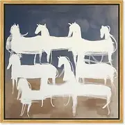 Art Remedy Phantom Herd Canvas Boho Wall Art, Gold Frame, 20 x 20