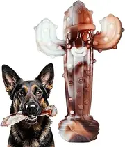 Adpartner Dog Chew Toys for Aggressive Chewers, Puppy Teething Toys Tough Beef Flavored Dog Toys to Teeth Cleaning Reduce Pet Anxiety and Boredom, Nylon Cactus Dog Bone Toy for All Breeds of Dogs