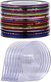 PACKOVE 1Set Nail Striping Tape Line DIY Nail Art Supplies with Dispenser for Creative Manicure Pedicure Decorations Stylish Self Adhesive Nail Decor for Home Salon Use