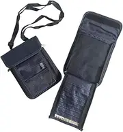 [Augbunny] Travel Supply Neck Wallet Passport Holder RFID Blocking Passport Wallet Travel Organiser 2-PACK, Navy, Medium