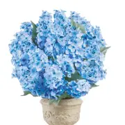 Cone Hydrangea Artificial Floral Bush Picks, Set of 3