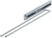Hafele Kessebohmer Towel Rail 2-Arm With Extending Runner - Silver 410Mm L